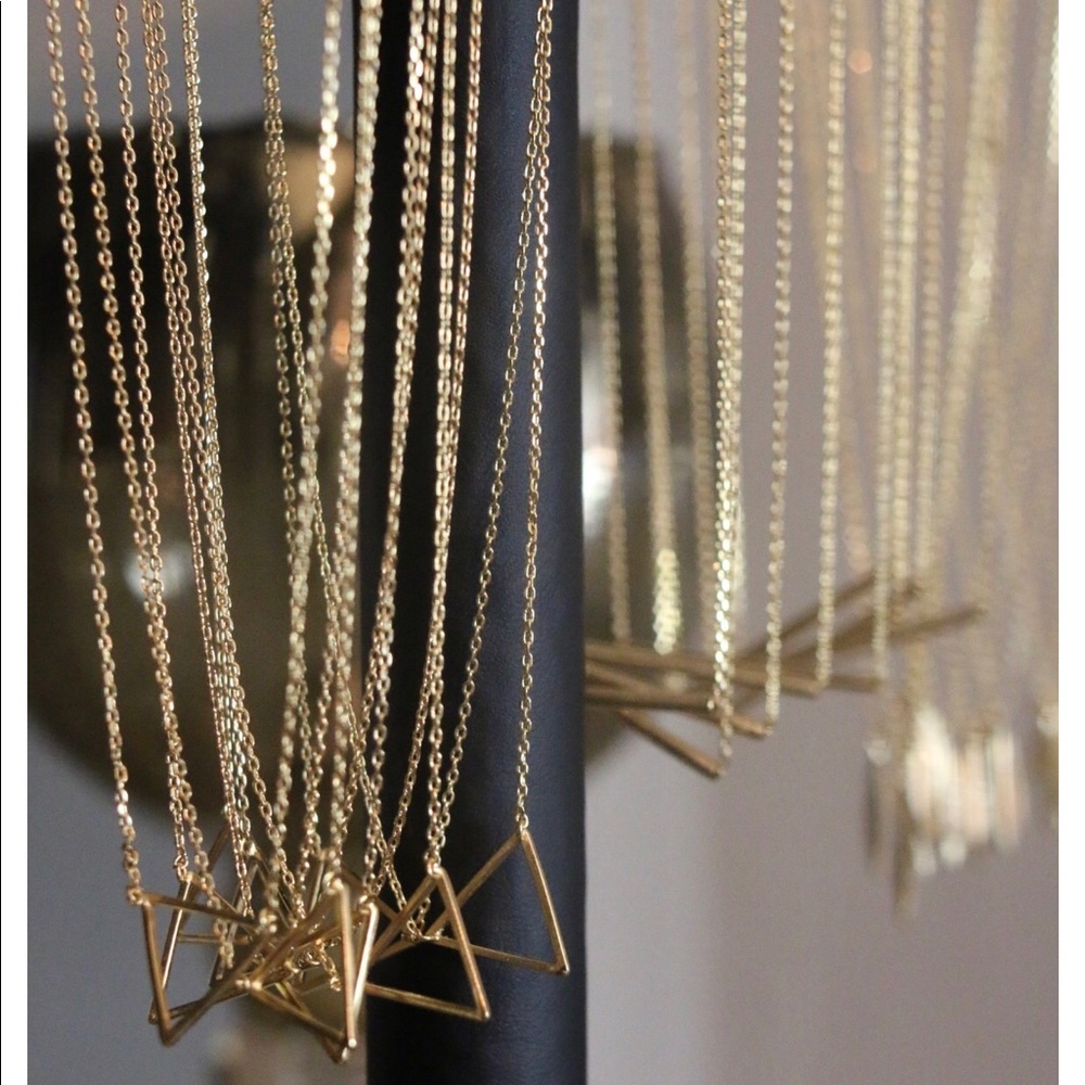 Dainty triangle necklace